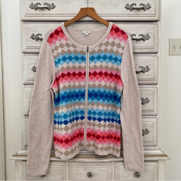 Talbots Sweaters - Talbots Checkered Sweater Cardigan